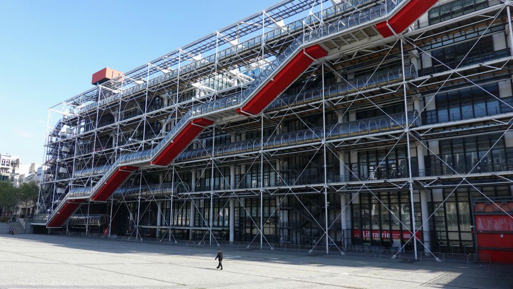 Centre Pompidou en cours de réfection depuis fin septembre 2025 jusqu'en 2030